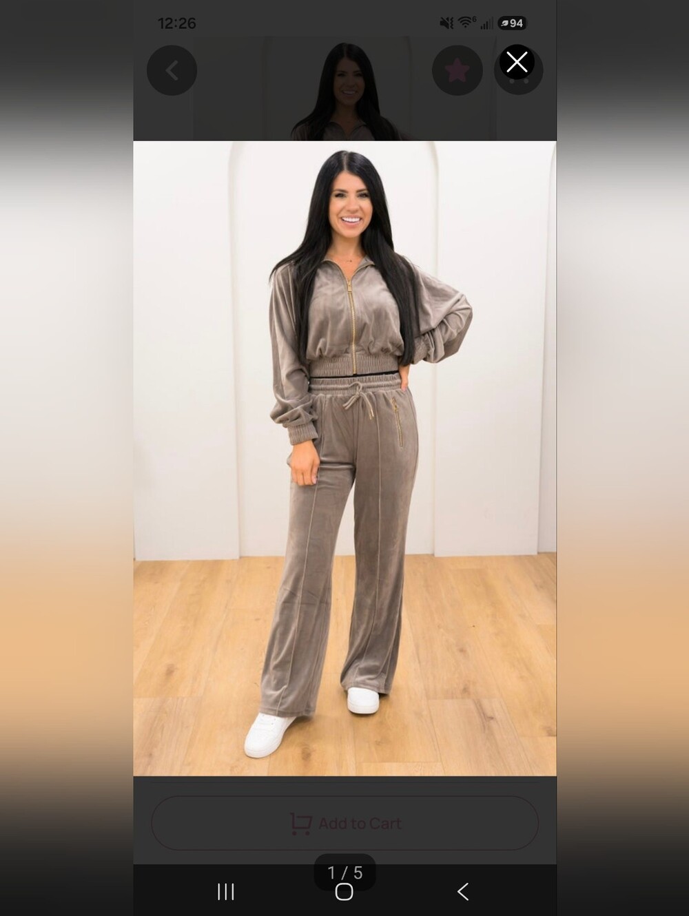 LOVE Poem Taupe Velvet Lounge Jumpsuit with Zip Front